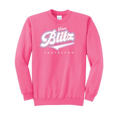 Port & Company® - Crewneck Neon Pink Sweatshirt - BLITZ