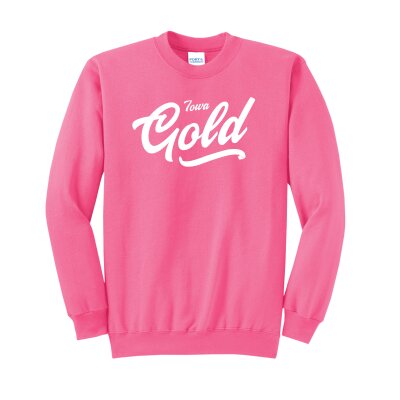 Port & Company® - Pink Crewneck Sweatshirt - GOLD