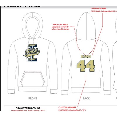 Polyester Hoodie White - Iowa Gold