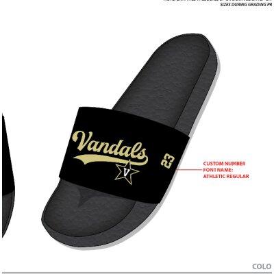 Sublimated Graphic Slides Black - Vandals