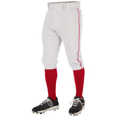 Champro Triple Crown 2.0 Knicker Pant W/ Scarlet Braid (Piping) - Cardinal Comet Baseball