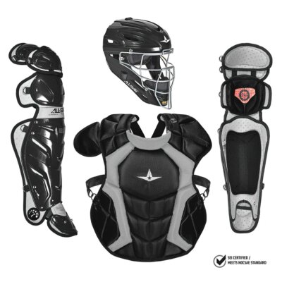 All Star System 7 Black Professional Catchers Gear