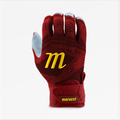 Marucci Breeze Knit Batting Glove Red/Yellow