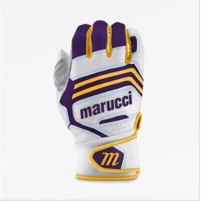 Marucci FUZN Pro Batting Glove White/Purple/Yellow