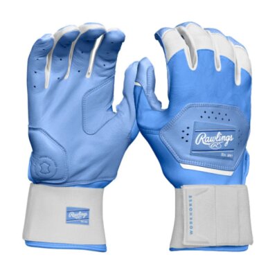 Rawlings Workhorse Compression Strap Baseball Batting Glove Columbia Blue