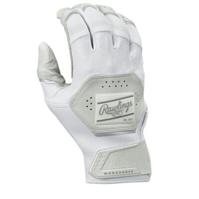 Rawlings Workhorse Baseball Batting Gloves White