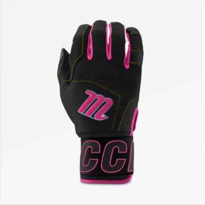 Marucci Blacksmith Full Wrap V2 Batting Glove Black/Pink