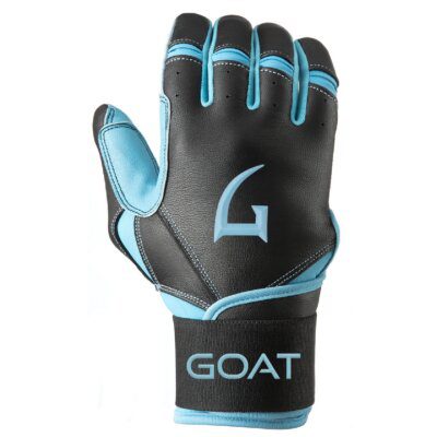 GOAThletic Origin Series Long Cuff Batting Gloves Black/Electric Blue