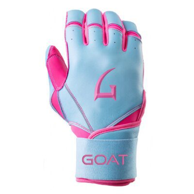 GOAThletic Legacy Series Long Cuff Batting Gloves Electric Blue/Pink