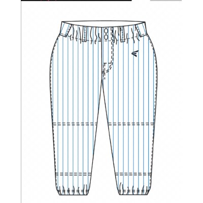 Easton Iowa Blitz White / Carolina Blue Pinstripe Pants