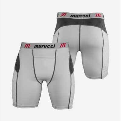 Marucci Youth White Elite Padded Sliding Short w/ Cup