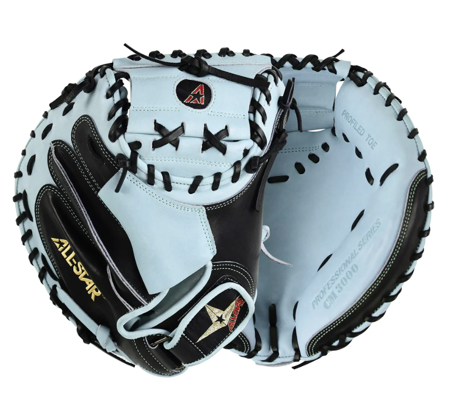 All-Star Limited 34" Pro-Elite Catcher's Mitt Black/Sky Blue