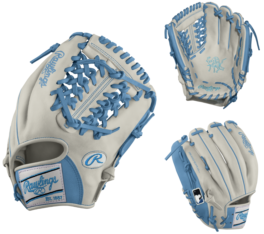 Rawlings Heart of the Hide BARN EXCLUSIVE Custom PRO207 12.25" White/Carolina Blue