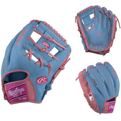 Rawlings Heart of the Hide BARN EXCLUSIVE Custom PRO205FS 11.75" Carolina Blue/Pink