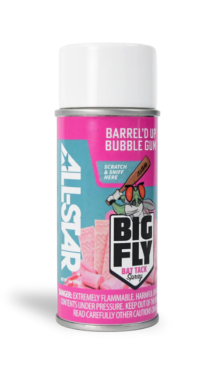 All Star Big Fly Scented Bat Grip Spray - Barrel'd Up Bubble Gum