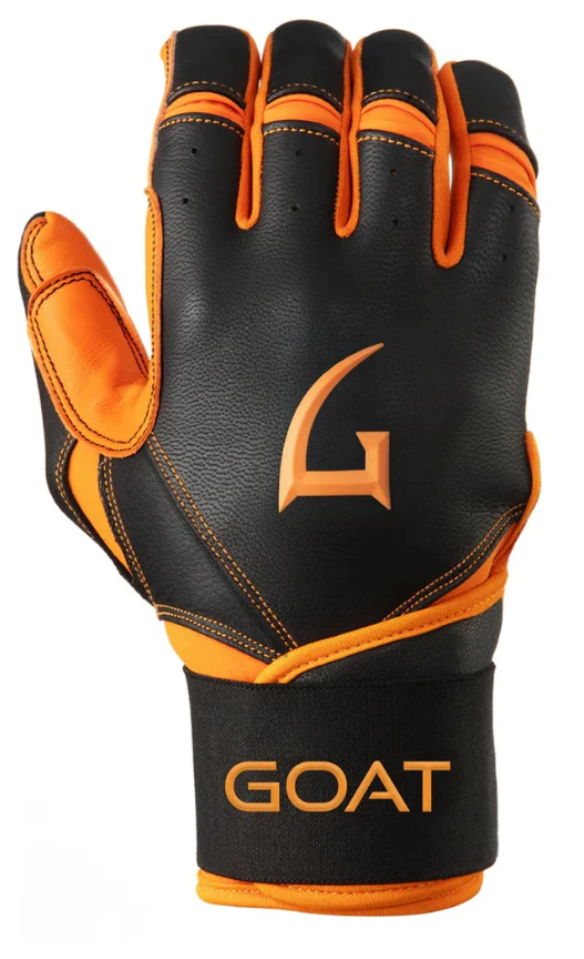 GOAThletic Origin Series Long Cuff Batting Gloves Black/Orange