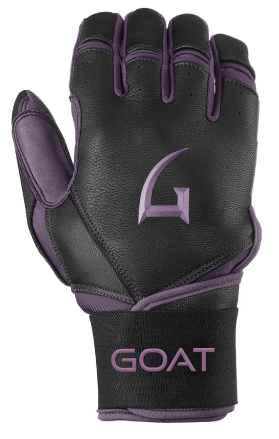 GOAThletic Origin Series Long Cuff Batting Gloves Black/Purple
