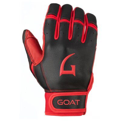 GOAThletic Origin Series Short Cuff Batting Gloves Black/Red