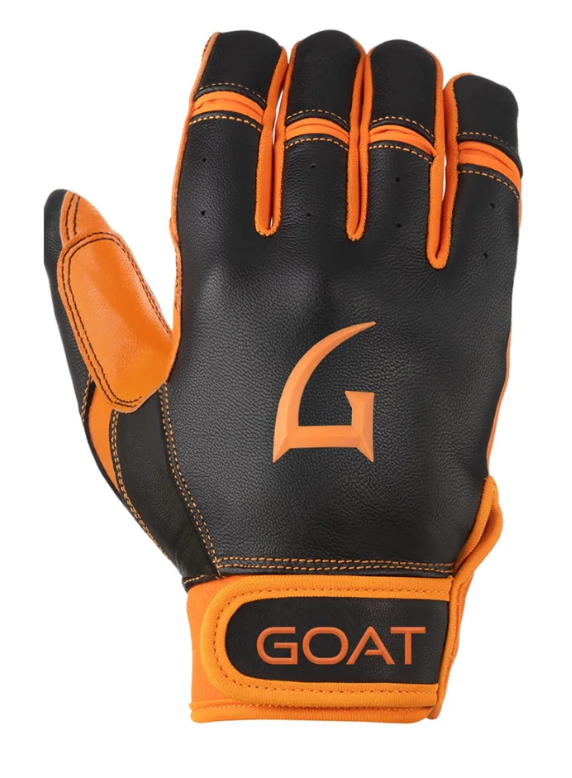 GOAThletic Origin Series Short Cuff Batting Gloves Black/Orange