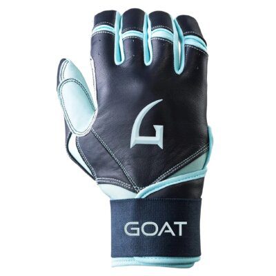 GOAThletic Legacy Series Batting Gloves Long Cuff Navy Blue / Powder Blue