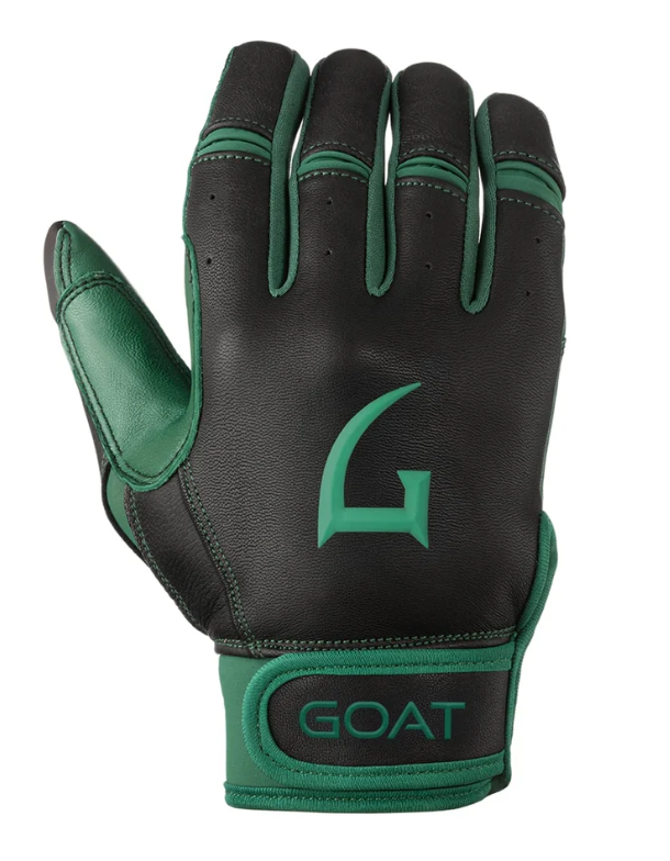 GOAThletic Origin Series Short Cuff Batting Gloves Black/Green