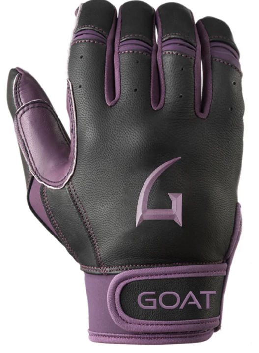GOAThletic Origin Series Short Cuff Batting Gloves Black/Purple