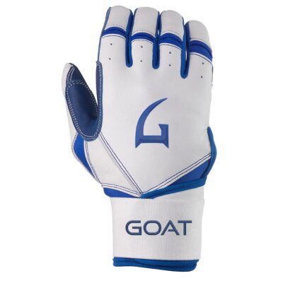 GOAThletic Origin Series Batting Gloves Long Cuff White / Royal Blue