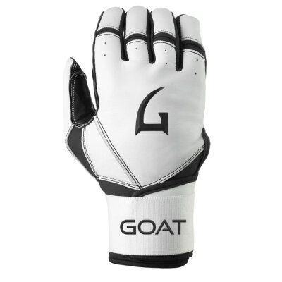 GOAThletic Origin Series Batting Gloves Long Cuff White / Black