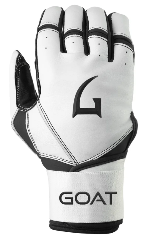 GOAThletic Origin Series Batting Gloves Long Cuff White / Black