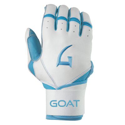 GOAThletic Origin Series Batting Gloves Long Cuff White / Electric Blue