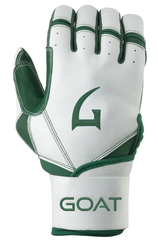 GOAThletic Origin Series Batting Gloves Long Cuff White / Green