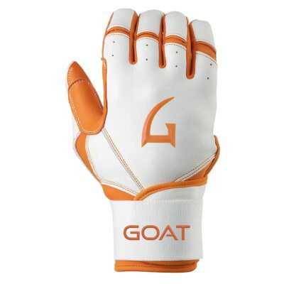 GOAThletic Origin Series Batting Gloves Long Cuff White / Orange
