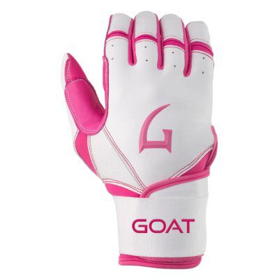 GOAThletic Origin Series Batting Gloves Long Cuff White / Pink