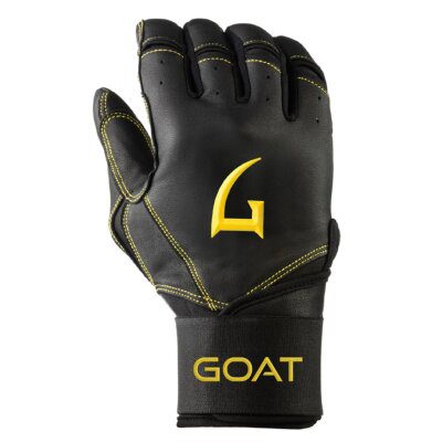 GOAThletic Legacy Series Batting Gloves Long Cuff Electric Black / Yellow