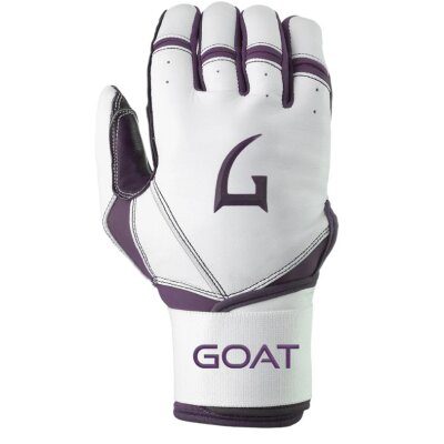 GOAThletic Origin Series Batting Gloves Long Cuff White / Purple