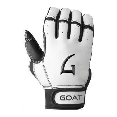 GOAThletic Origin Series Batting Gloves Short Cuff White / Black