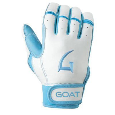 GOAThletic Origin Series Batting Gloves Short Cuff White / Electric Blue