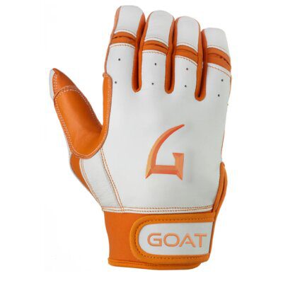 GOAThletic Origin Series Batting Gloves Short Cuff White / Orange