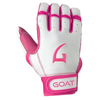 GOAThletic Origin Series Batting Gloves Short Cuff White / Pink