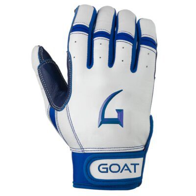 GOAThletic Origin Series Batting Gloves Short Cuff White / Royal Blue