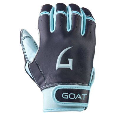 GOAThletic Legacy Series Batting Gloves Short Cuff Navy Blue / Powder Blue