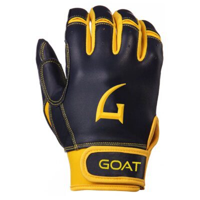 GOAThletic Legacy Series Batting Gloves Short Cuff Electric Navy Blue / Yellow